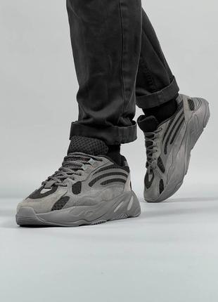 Мужские кроссовки  adidas yeezy boost 700 v2 gray black2 фото