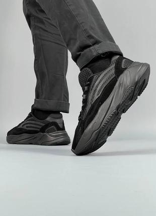 Мужские кроссовки   adidas yeezy boost 700 v2 all black8 фото