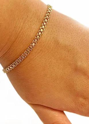 Позолоченный браслет 16см-20.5см, 16.5см, 17см, 18.5см, 19см, 20см, 20.5см