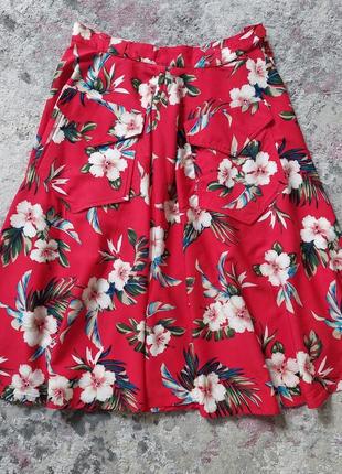 Полно круглая юбка-миди, с карманами  в аутентичном винтажном стиле 1950-х  годов rockh romance vintage (14-16 размер)2 фото