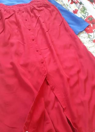 Актуальная легкая юбка миди на пуговках, chicoree,  p. m-l4 фото