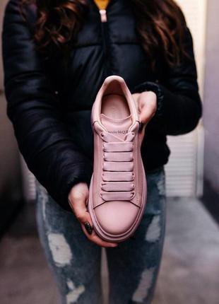 Женские кроссовки   alexander mcqueen low pink александр маквин7 фото