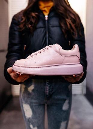 Женские кроссовки   alexander mcqueen low pink александр маквин1 фото