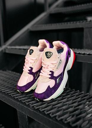 Женские кроссовки  adidas falcon "pink/purple/white"3 фото