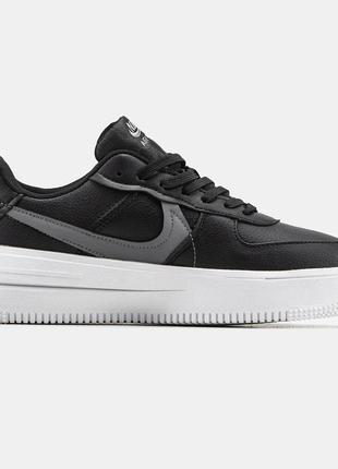 Мужские кроссовки  nike air force 1 plt.af.orm black white