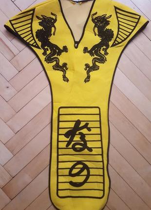 Костюм ніндзя ninja з жовтою накидкою4 фото