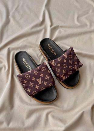 Шлепанцы женские  louis vuitton velcro strap premium