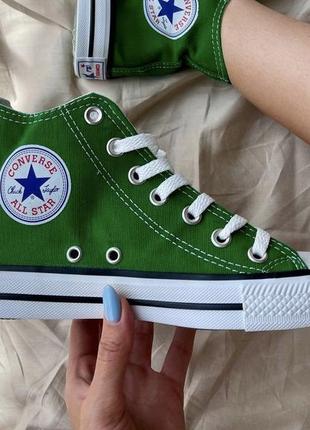 Кеды конверсы женские  converse chuck taylor all star hi ‘green’