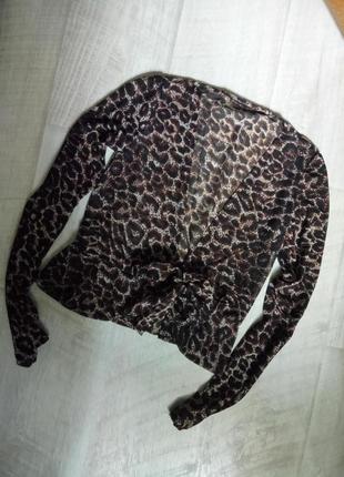 Блуза на запах - леопардовый принт1 фото