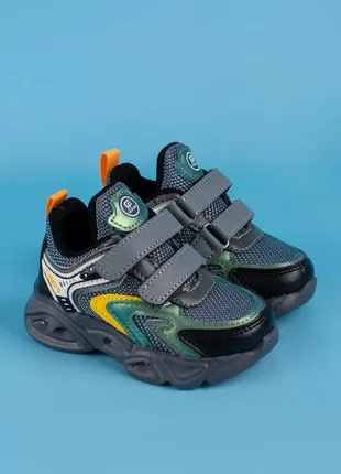 Кросівки для хлопчиків h6080-2 високі кросівки, на липучці, хайтопи