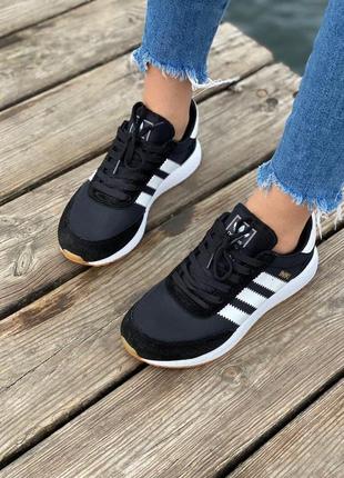 Мужские кроссовки   adidas iniki black white 7