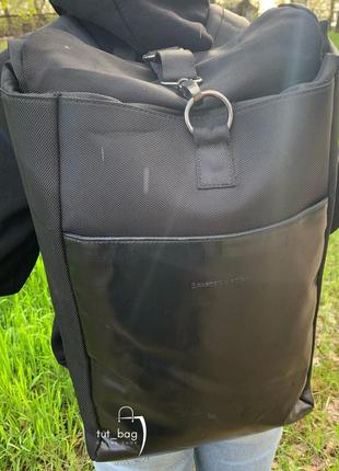 Рюкзак roll top  для ноутбука городской роллтоп, большой рюкзак для путешествий, + подарок ремешок для часов8 фото
