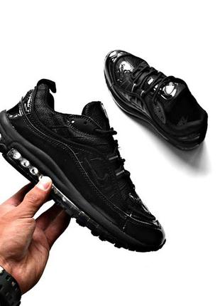 Женские кроссовки  nike air max 97 x supreme black