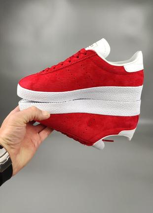 Кроссовки женские подростковые adidas topanga red white 36-4010 фото