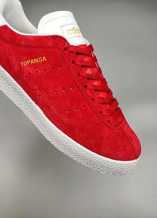 Кроссовки женские подростковые adidas topanga red white 36-403 фото