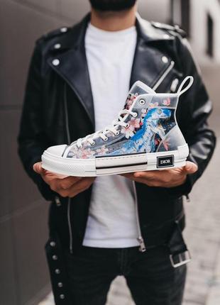 Кроссовки женские dior b23 high top sorayama oblique диор