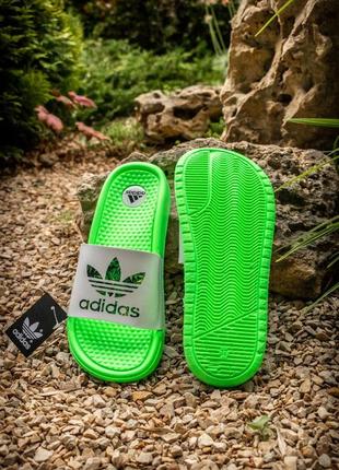 Шлепанцы женские  adidas neon green