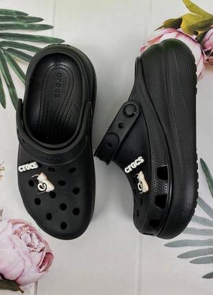 Жіночі крокси crocs classic crush black