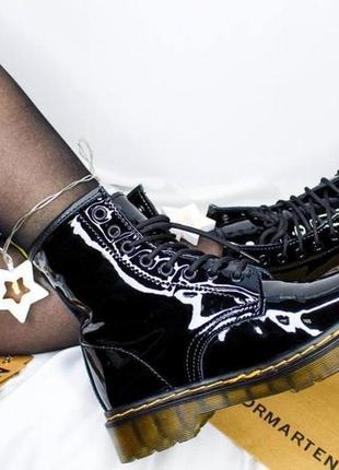 Жіночі черевики dr. martens patent доктор мартінс