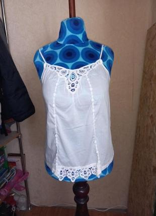 Белоснежная хлопковая майка 46-48 размер