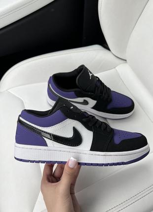 Женские кроссовки nike   jordan low black violet