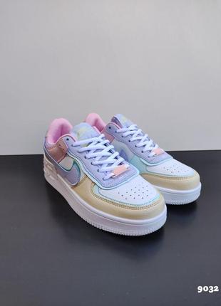 Кроссовки женские подростковые nike air force 1 shadow taro&pink 36-41