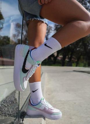 Женские кроссовки  nike air force 1 shadow white mint