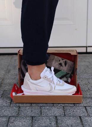 Мужские и женские кроссовки  nike vaporwaffle sacai sail gum4 фото