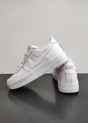 Кроссовки женские подростковые nike air force 1 all white 37-417 фото