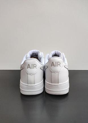 Кроссовки женские подростковые nike air force 1 all white 37-419 фото