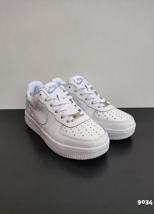 Кроссовки женские подростковые nike air force 1 all white 37-41