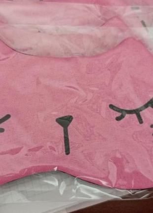 Маска для сну тваринка рожева, пов'язка для сну