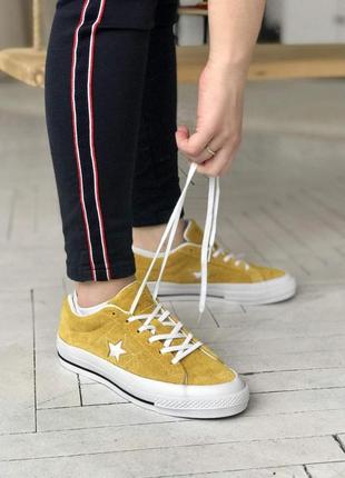 Кеды женские converse low yellow star конверс