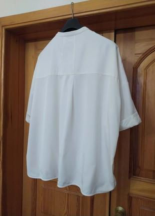 Рубашка, белая, лиоцелл, широкая, от john lewis3 фото