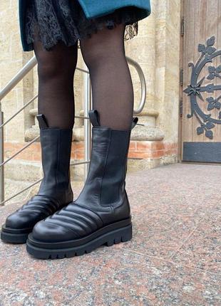 Женские ботинки bottega veneta black 7 челси,боттега венета5 фото