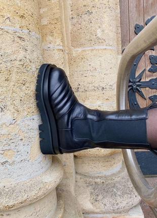 Женские ботинки bottega veneta black 7 челси,боттега венета4 фото