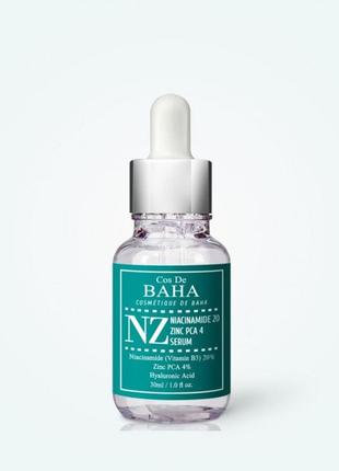 Сироватка з ніацинамідом і цинком cos de baha niacinamide 20% + zinc 4% serum 30 ml