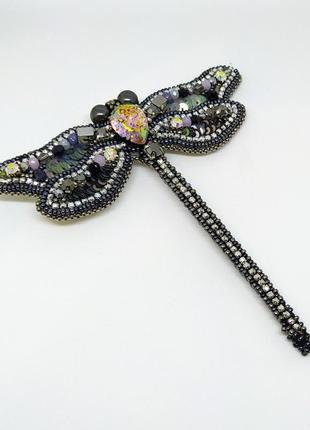 Брошь ручной работы "стрекоза"