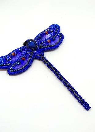 Брошь ручной работы "стрекоза"