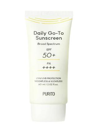 Сонцезахисний крем purito daily go-to sunscreen spf 50 pa++++ 60 мл