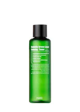 Тонер заспокійливий з центеллою purito centella green level calming toner, 200 мл