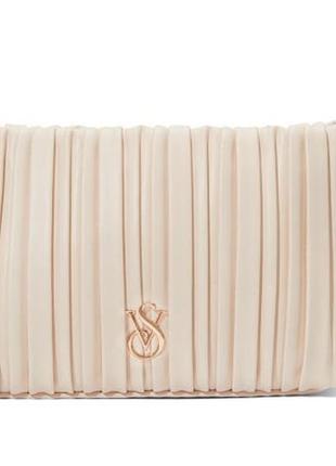 Косметичка шкіряна victoria's secret pleated pouch