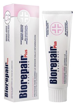 Зубная паста biorepair plus parodontgel пародонтогель защита дёсны 75 мл