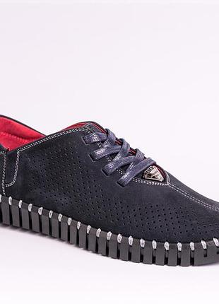 Мокасини prime shoes з перфорацією, сині
