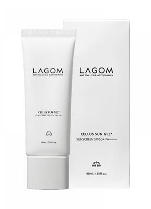 Сонцезахисний крем-гель lagom cellus sun gel spf50+ pa+++ 40 ml