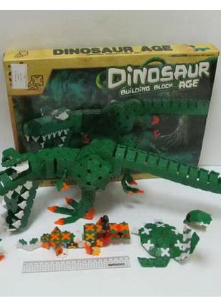 Конструктор пластиковый 3d-пазлов "тиранозавр" динозавр рекс  на 1600 деталей