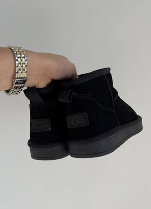 Ugg ultra mini black (замша)5 фото