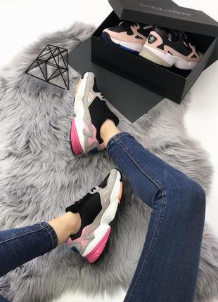 Кроссовки женские adidas falcon black orange pink8 фото