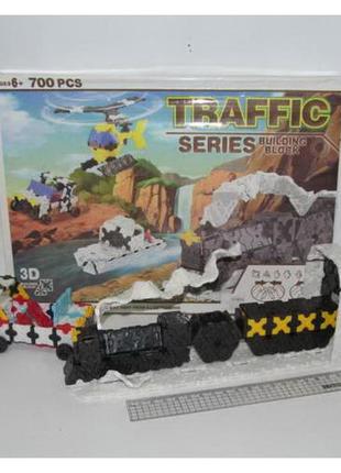 Конструктор пластиковый 3d-пазлов военный поезд военный вертолет лодка баги lego на 700 деталей