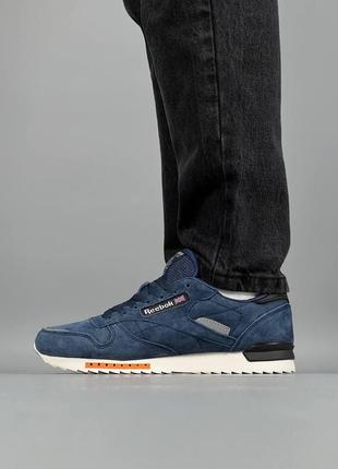 Мужские кроссовки  reebok classic dark blue v25 фото